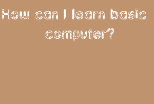 How can I learn basic computer?