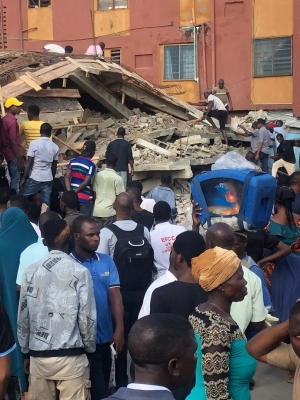 Building Collapses In Obalende, Lagos. 4 Dead