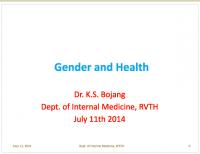 Gender and Health lecture by Dr K S Bojang.ppt