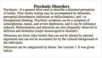 Psychotic Disorders American International University Lecture .pptx