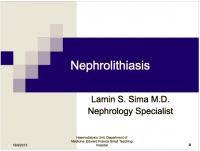 Nephrolithiasis & obstructive Nephropathy by Dr Lamin Sima Nephrology specialist.ppt