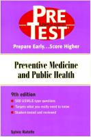 Pretest USMLE step 2 - Preventive Medicine and Public Health 9th (2001) by Sylvie Ratelle.pdf